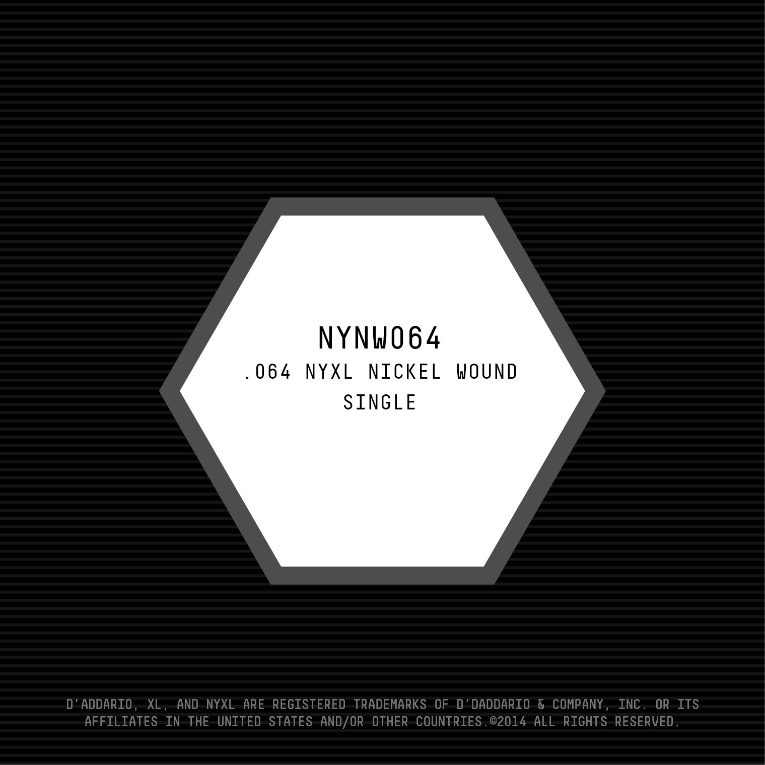 Cuerda De Guitarra Eléctrica D'Addario NYXL .064 - Niquelada, Mayor Estabilidad De Afinación, Ideal Para Bendings Y Sonido Con Más Pegada