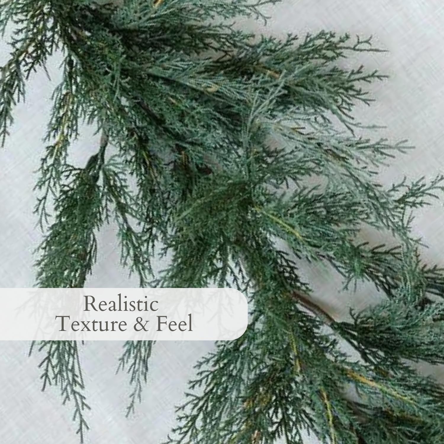 CG Hunter Holiday Collection Cedar Garland, Premium Artificial Indoor & Outdoor Cedar 9' Long Christmas Garland, Christmas Decorations and Holiday Greenery