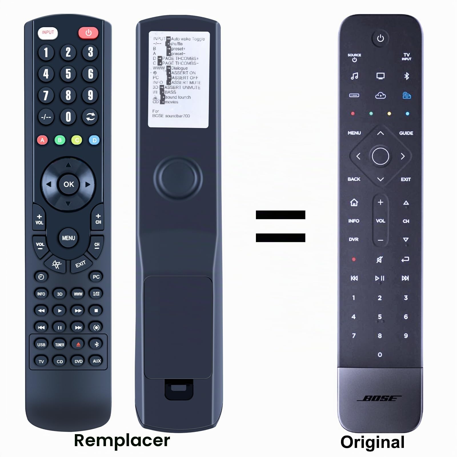 Télécommande de rechange universelle pour barre de son Bose Soundbar 700 Home Cinéma
