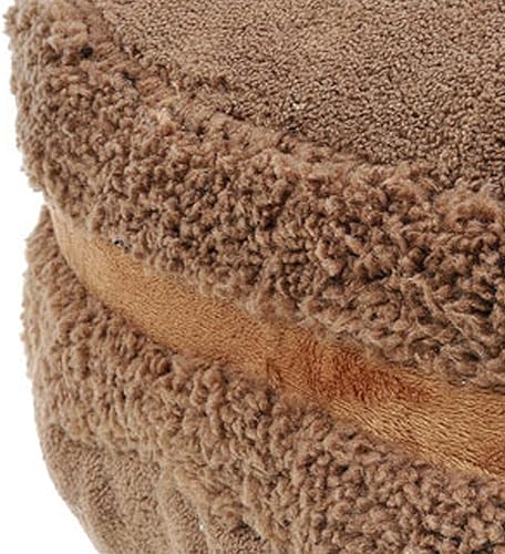 Miniatura 4 de Almohada decorativa redonda de plush con forma de macarrón ChezMax, de 14.5 pulgadas