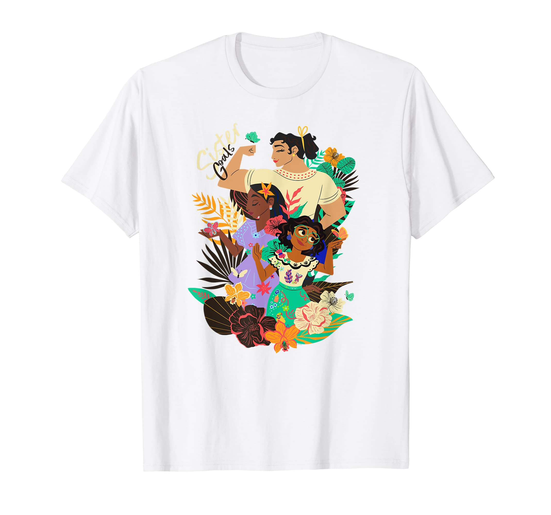DisneyEncanto Sister Goals Mirabel Luisa Isabela Floral T-ShirtOEKO-TEX STANDARD 100