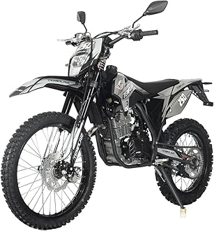 X-PRO Templar 250cc Dirt Bike with All Lights and 5-Speed Manual Transmission, Electric/Kick Start! Big 21"/18" Wheels! Zongshen Brand Engine!