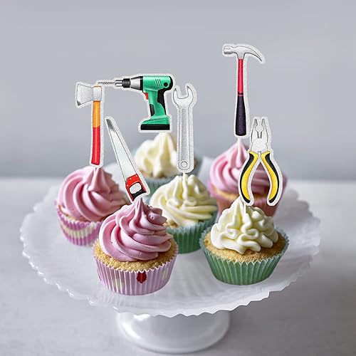 Miniatura 5 de 18 piezas de decoración para cupcakes, para niños y hombres, para tartas de cumpleaños, decoración de postre para alimentos, decoración de