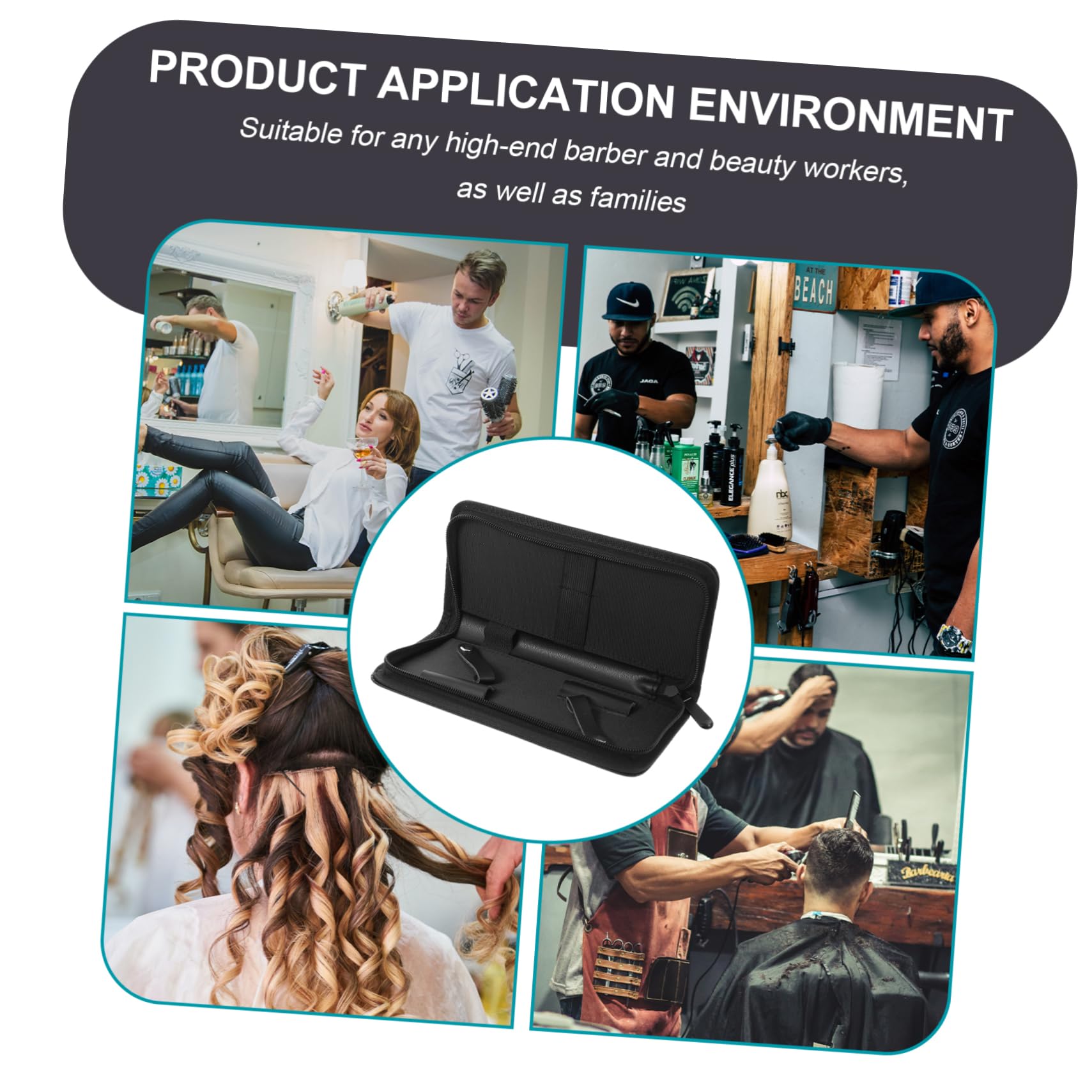 BELLIFFY Hair Stylist Tool Bag Barber Scissor Bag Shear Organizer Zippered Pouch Scissors Case