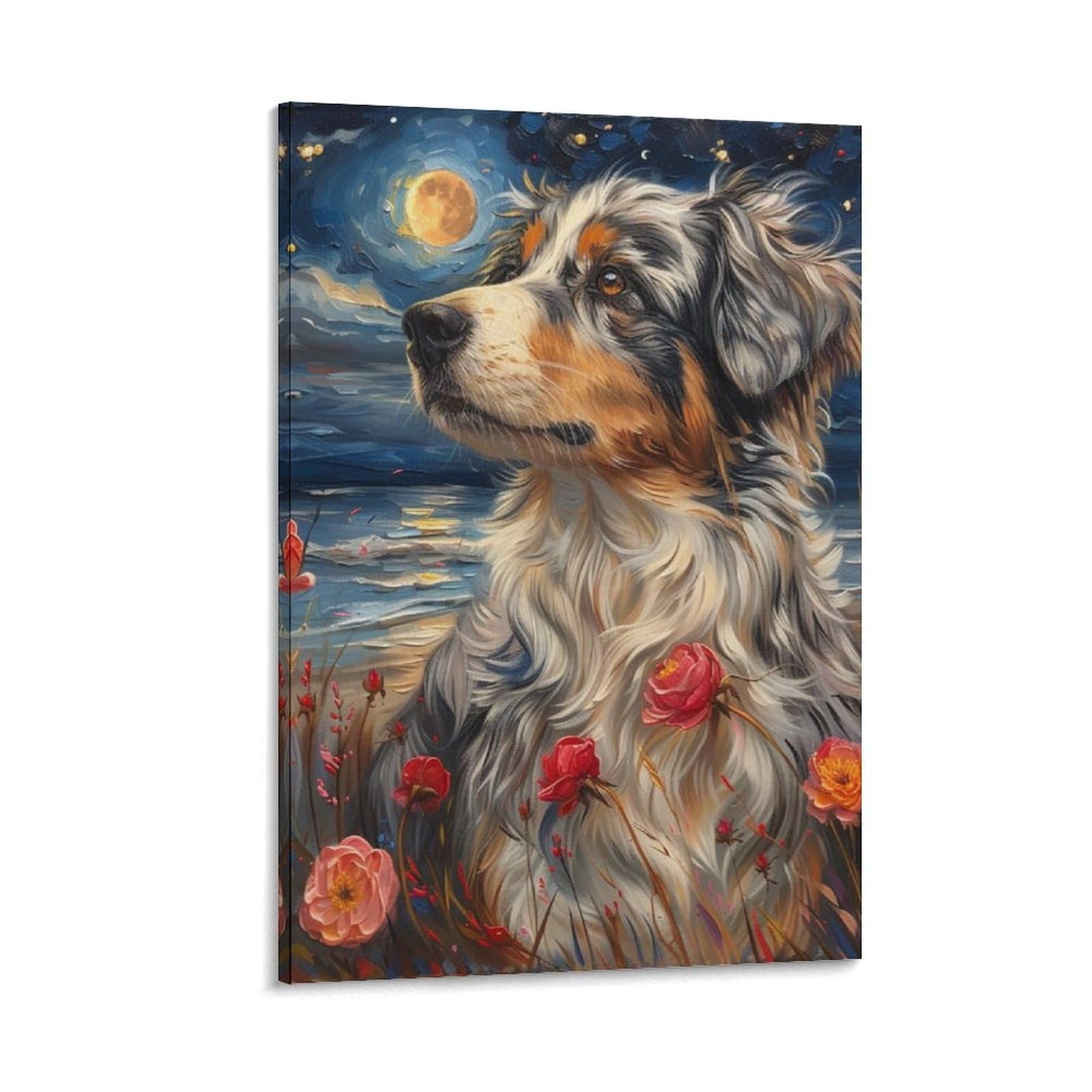 Border Collie Toile Murale 50x75cm Décoration Salon - 6