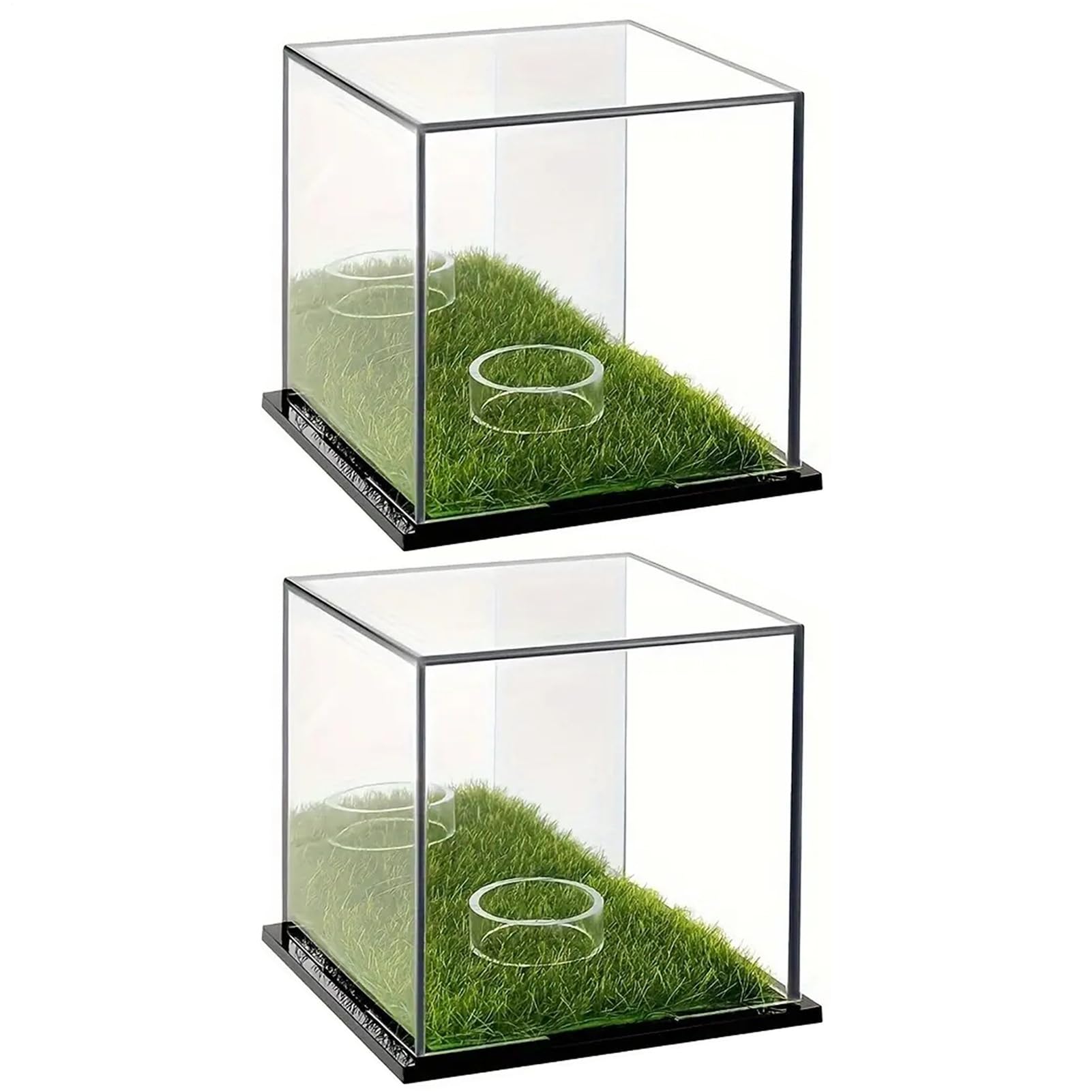 Support de balle de golf transparent, affichage transparent de balle de golf,2X Cube de balle de golf simple en acrylique | Boîte de rangement, protection contre la poussière, boîte d'affichage pour b