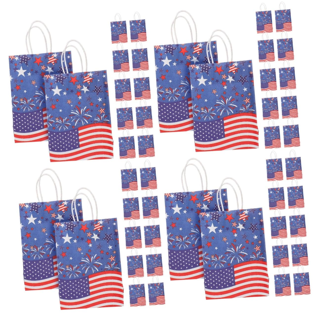NUOBESTY 4 Sätze Geschenktüte Zum Unabhängigkeitstag Taschen Zum Verpacken Von Geschenken Große Geschenktüte Dekorative n Groß Partytaschen Papier 12 Stück * 4
