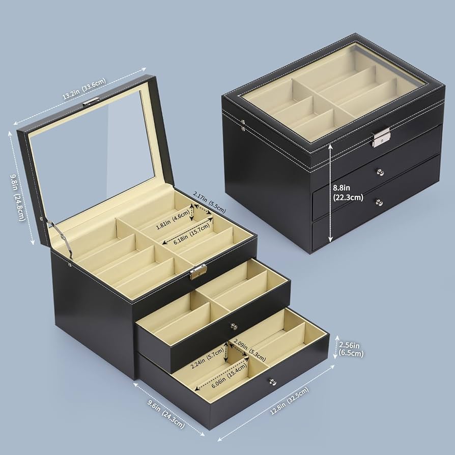 Amazon.com: AUTOARK Leather 24 Piece Eyeglasses Storage and