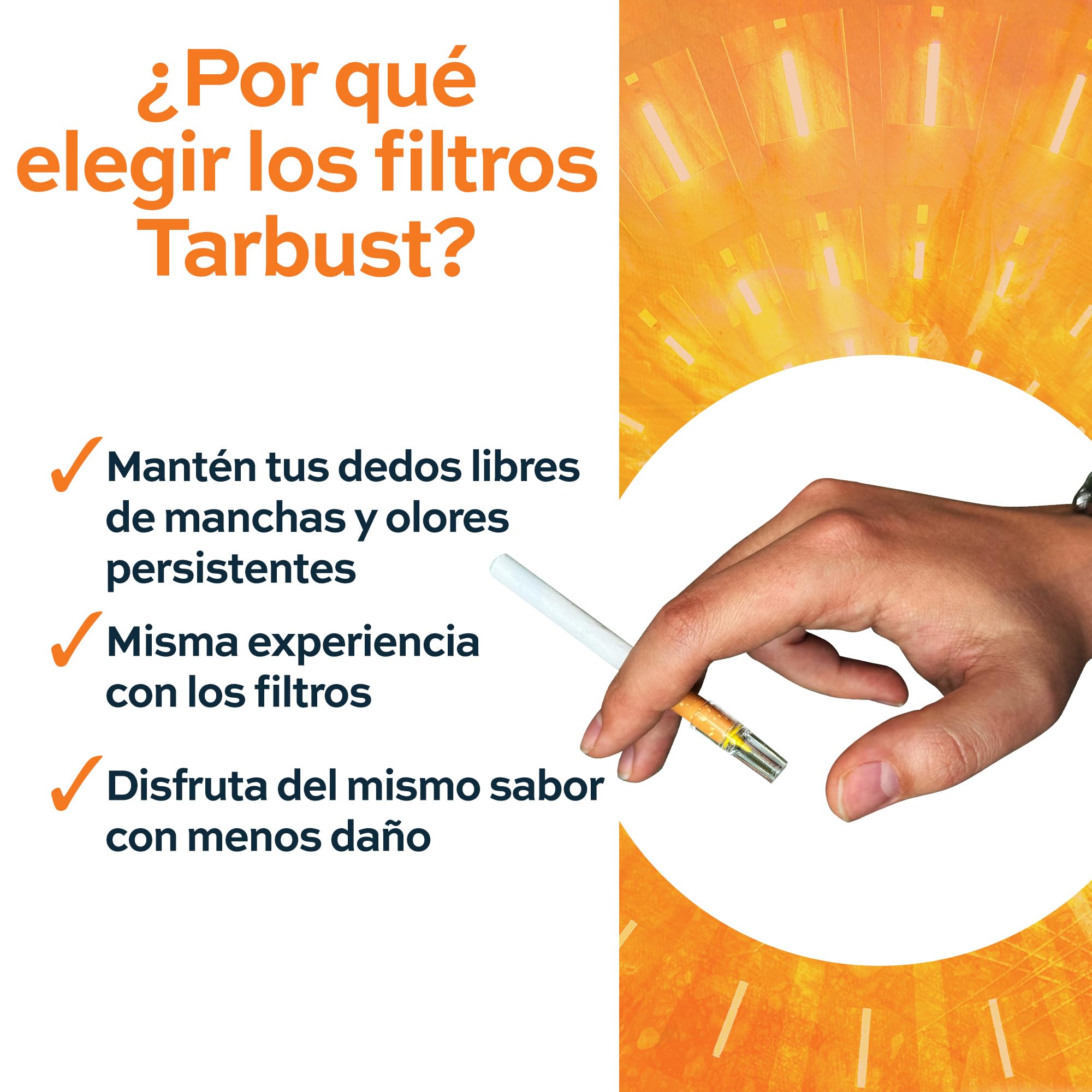 Tarbust 1200 Filtros Tabaco para Cigarillos Tamaño Normal 7.65-7.90 mm