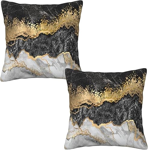 Miniatura 15 de Fundas de almohada decorativas con rayas rojas y negras abstractas, 16 x 16 pulgadas, juego de 2, funda cuadrada de cojín gris para sofá, cama