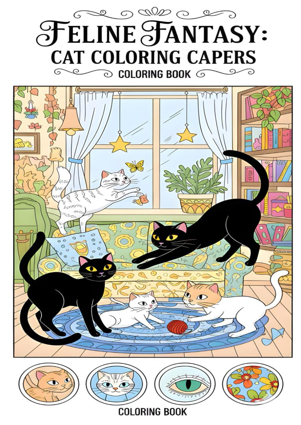 FELINE FANTASY: CAT COLORING CAPERS COLORING BOOK