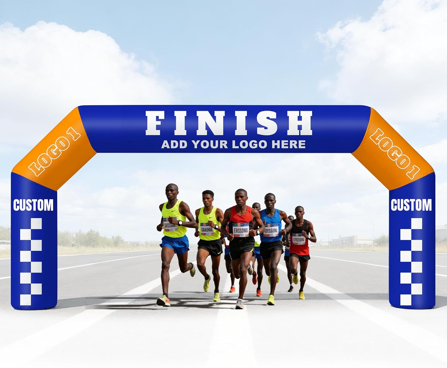 16.4FT Custom Inflatable Arch with Logo & Text – Choose Polygon, Round, Square or Gable Shapes, Full-Color Printed Event Arch for Marathons, Races, Trade Shows, Festivals, Parties