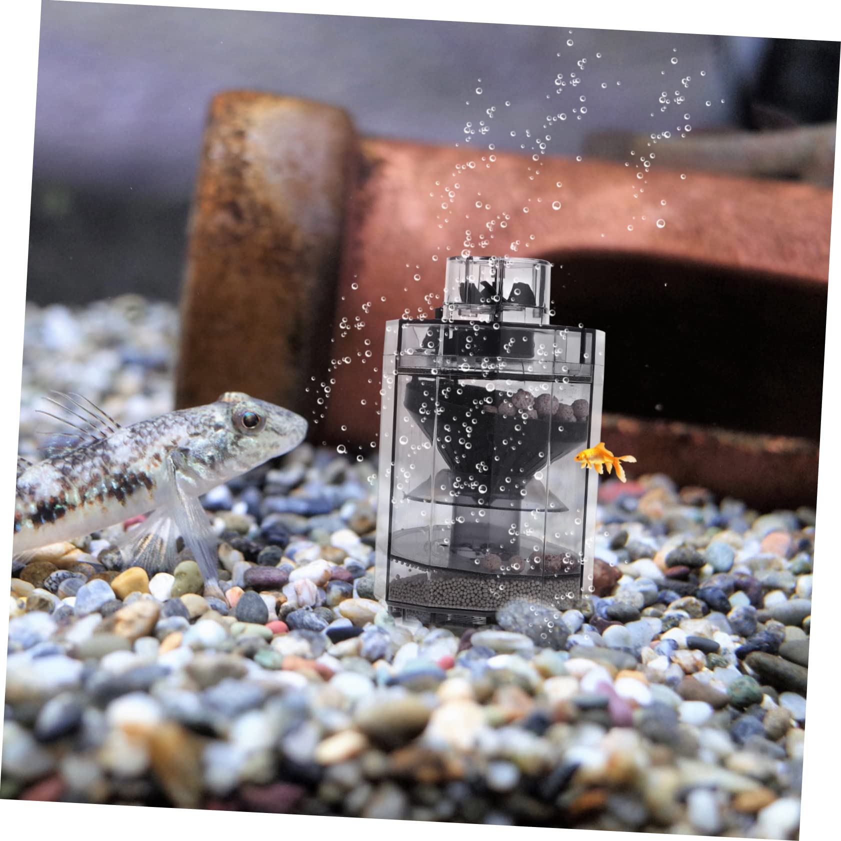 UKCOCO 5St Filter für Fischbecken Batterie Luftpumpe Aquarium Entferner Unterdrückung Nachfüllungen wasserwechsel sauerstoffpumpe Werkzeug Tank Wasserfilter Tankwäscher Abs Light Grey
