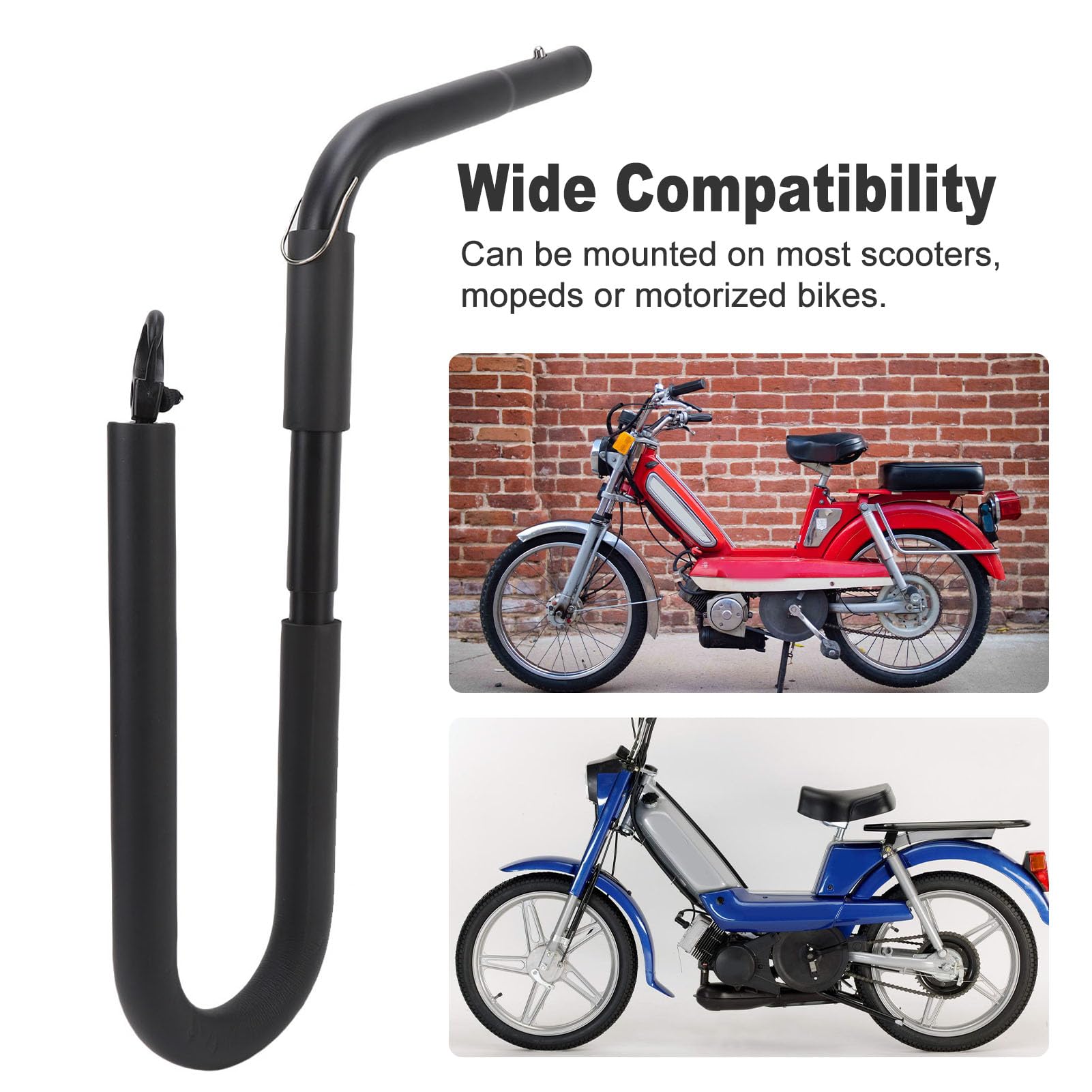Luocute Portatavole da Surf per Scooter, Staffa per Tavola da Surf per Moto in Lega di Alluminio Leggera di Tipo Diviso con Imbottitura in Schiuma per la Maggior Parte degli Scoot