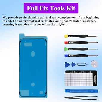 for iPhone 14 Pro Max Earpiece Ear Speaker Flex Cable Replacement for iPhone 14promax Proximity Sensor Flex Cable with Full Repair Fix Tools Kit Waterproof for A2651 A2893 A2894 A2895 A2896