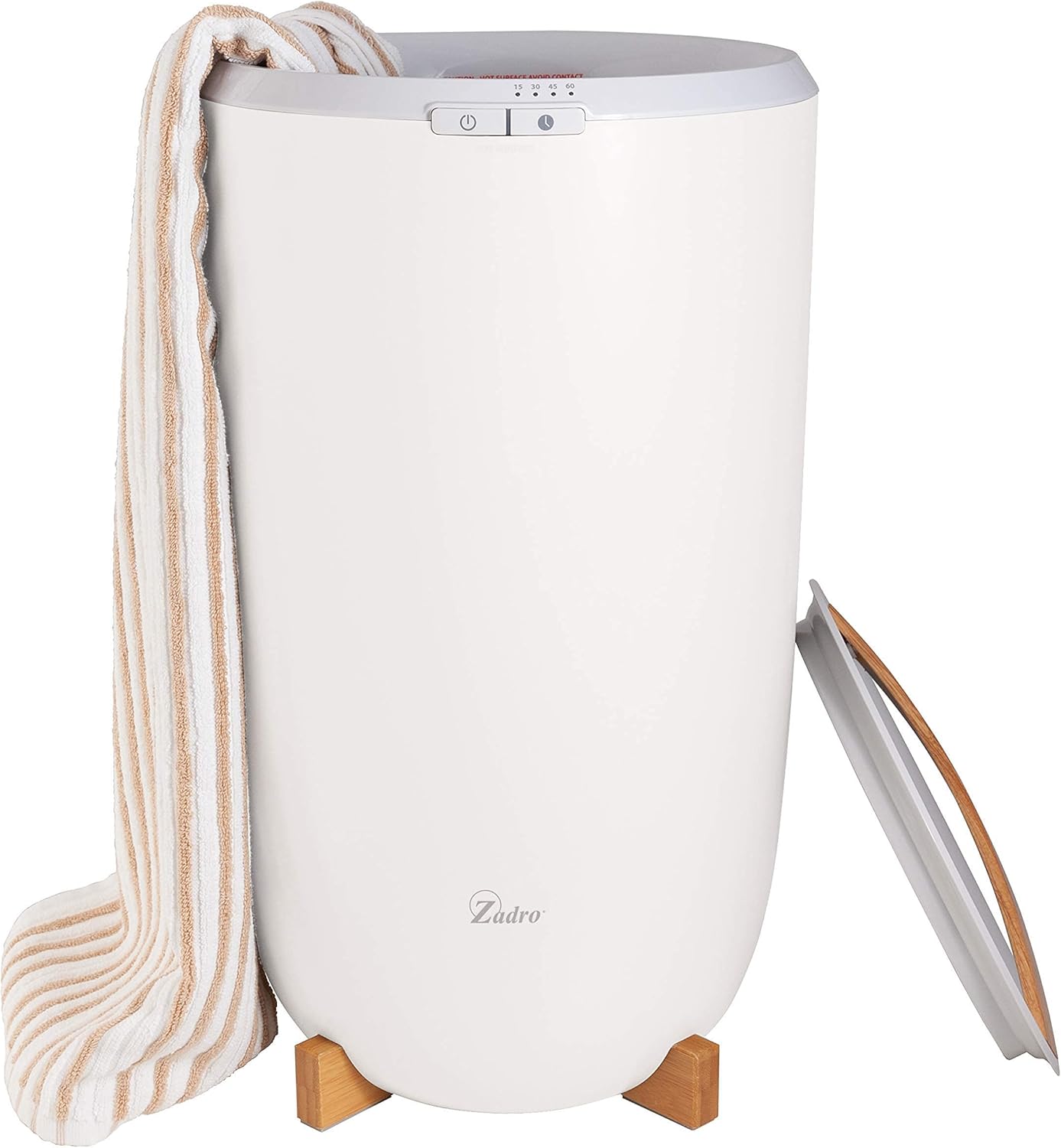 Zadro XL Towel Warmer (White) + 3.5" LED Compact Travel Mirror & Carrying Pouch : Beauty & Personal Care