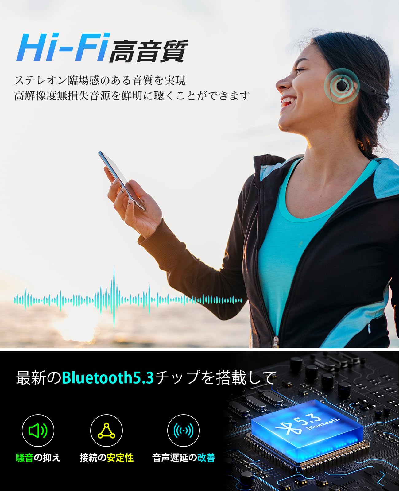 Amazon.co.jp: 骨伝導イヤホンbluetooth こつでんどう ワイヤレス骨