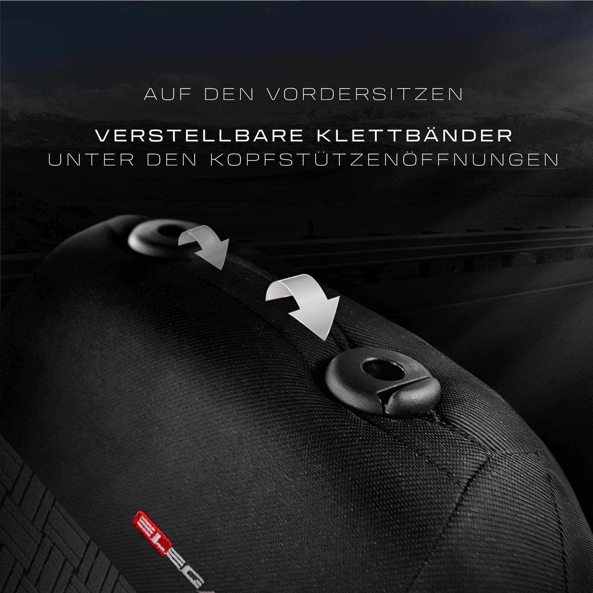 MOTOS Fundas universales para Asientos de Coche para Seat Arona Funda Asiento Coche Delantero con Sistema de Airbag Activo, Ajuste, Material de Tres Capas, Aspecto Elegante, Aplicación Versá