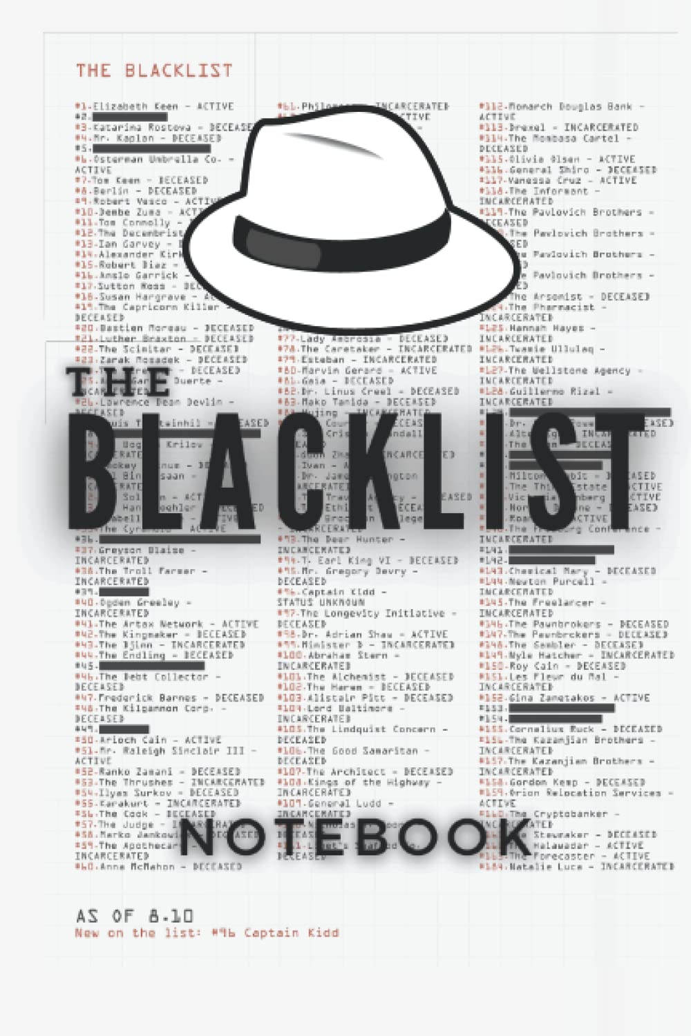 The Blacklist Lined Notebook: Journal / Diary, Great Gift idea for The Blacklist Fans, Family, Freinds and For special holidays