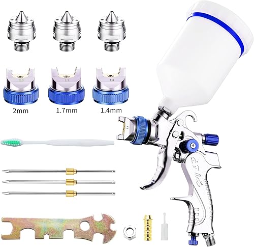 OXDFNZU HVLP - Pistola de pulverización de aire de alimentación por gravedad