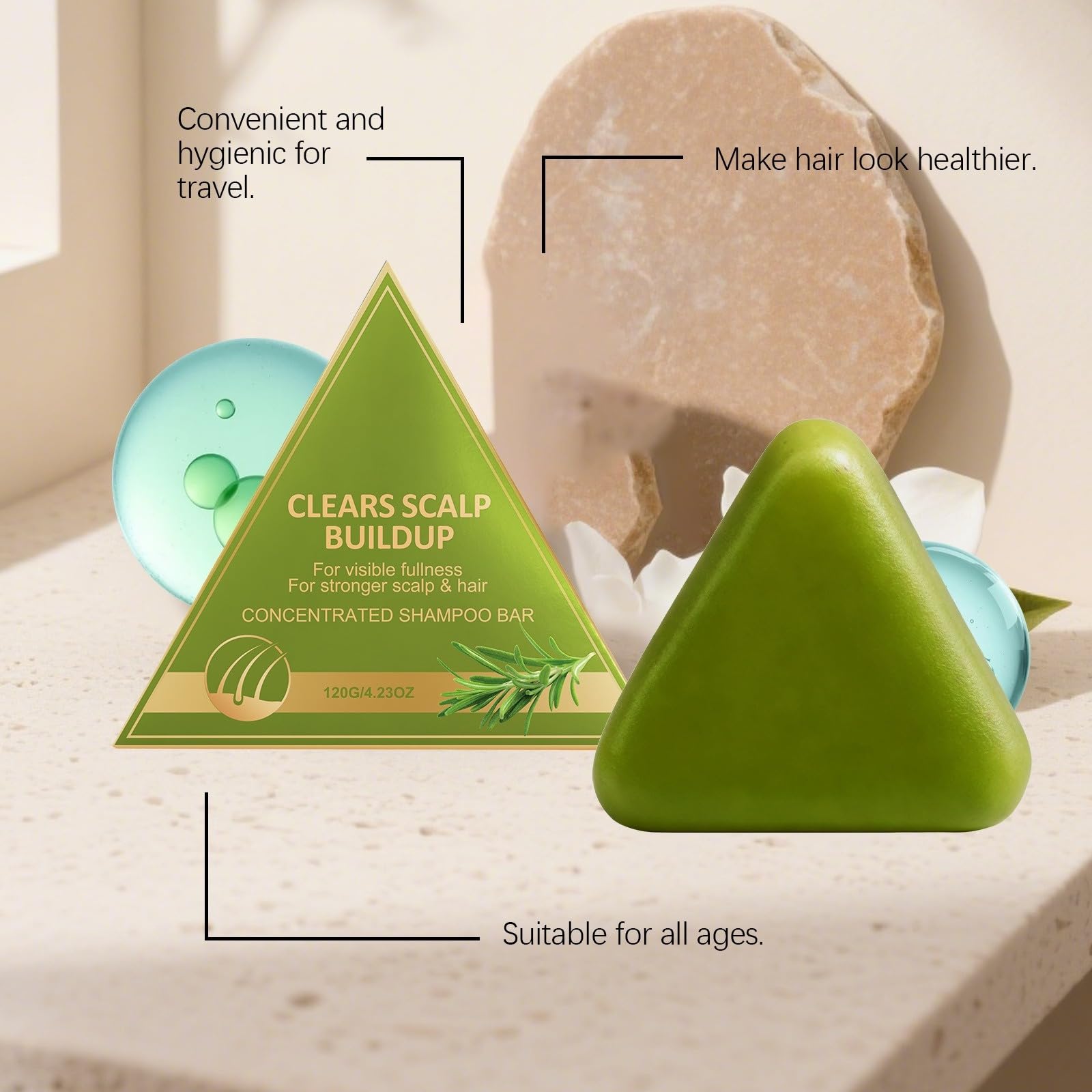 Nature Triangle Solid Shampoo, Nature Seven Green Solid Soap, | Soap, Glutinous Rice Water Solids Soap, Natural And Organic Herbal