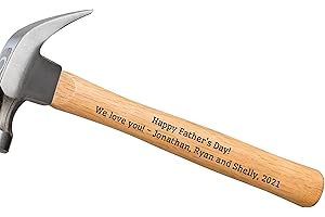 Custom Laser Engraved 16 oz. Wooden Hammer: A Precise Tool for Crafting and Construction