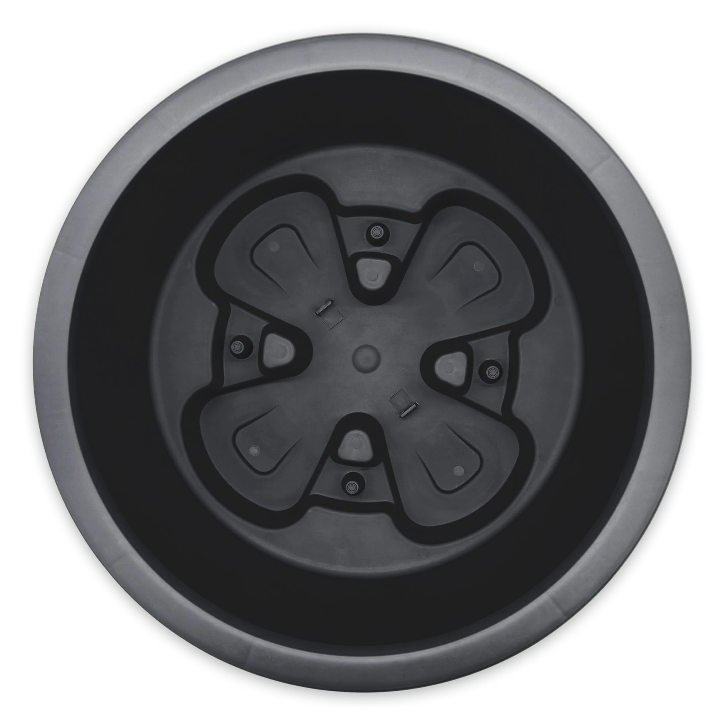 Spetebo Récupérateur d’eau de pluie design en plastique de 240 l avec robinet et bac à plantes comme couvercle – Anthracite – Résistant aux intempéries et au gel