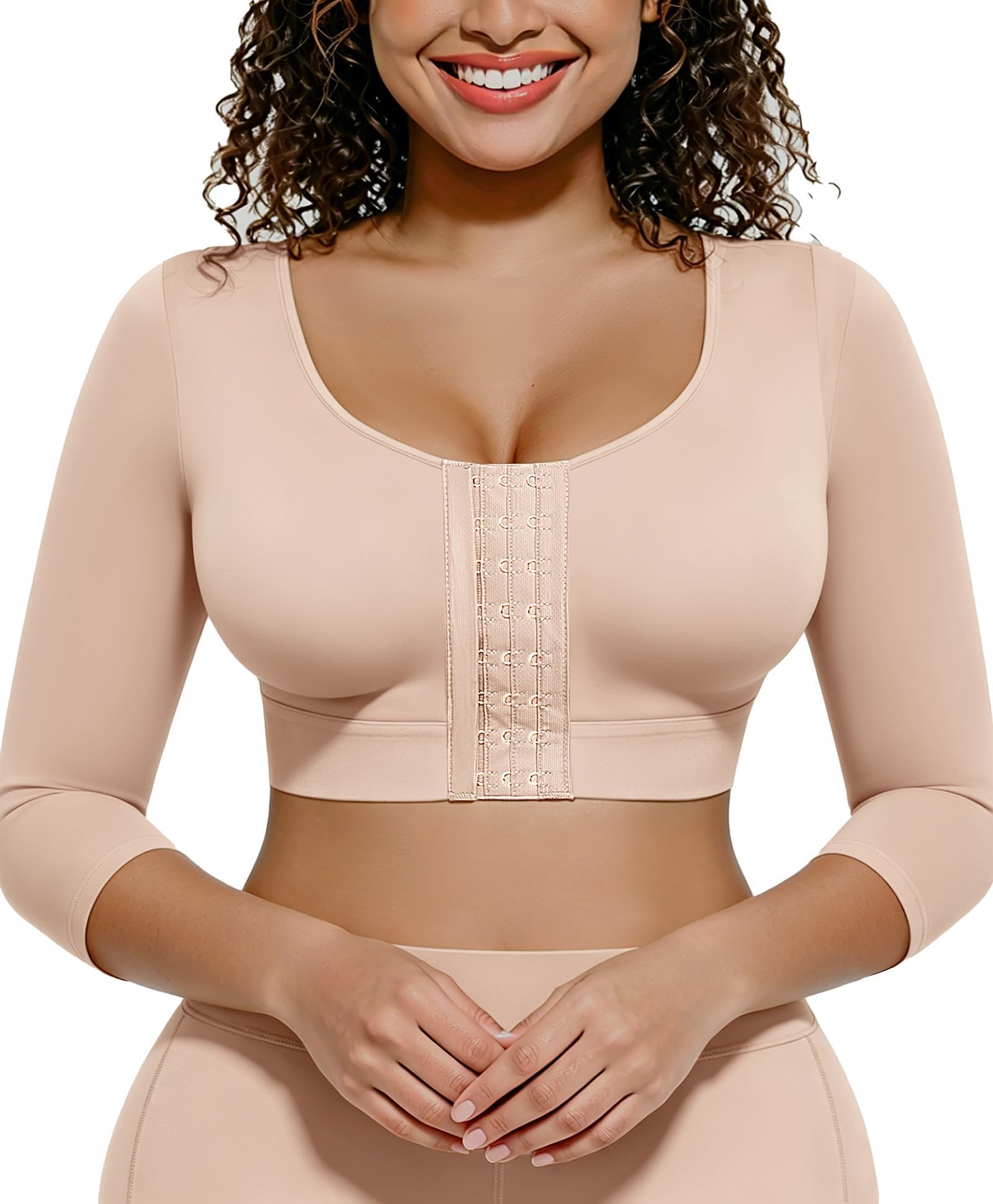 Arm Compression Sleeve Women Post Surgery Front Closure Bra