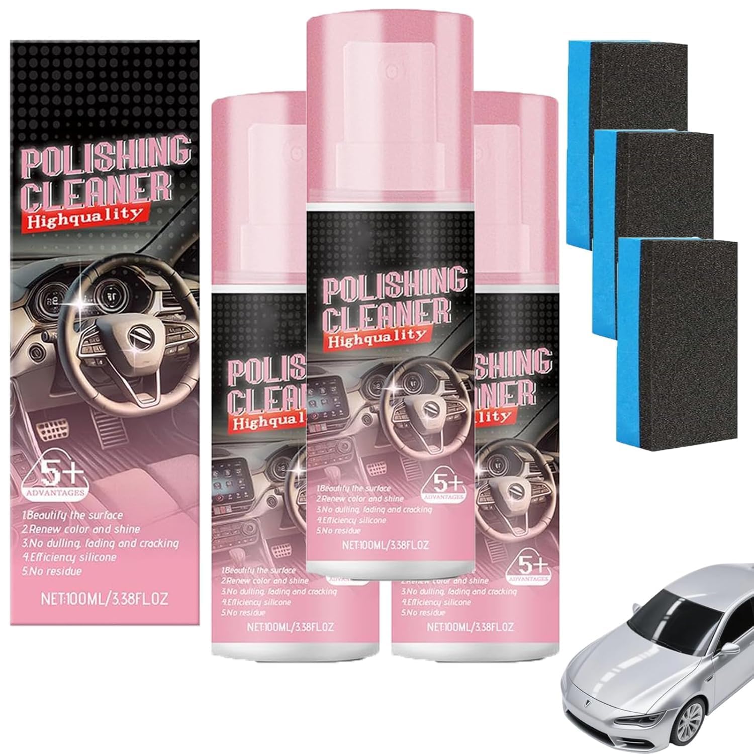 Nettoyant Voiture Intérieur Spray pour un Habitacle Propre Avant les Voyages