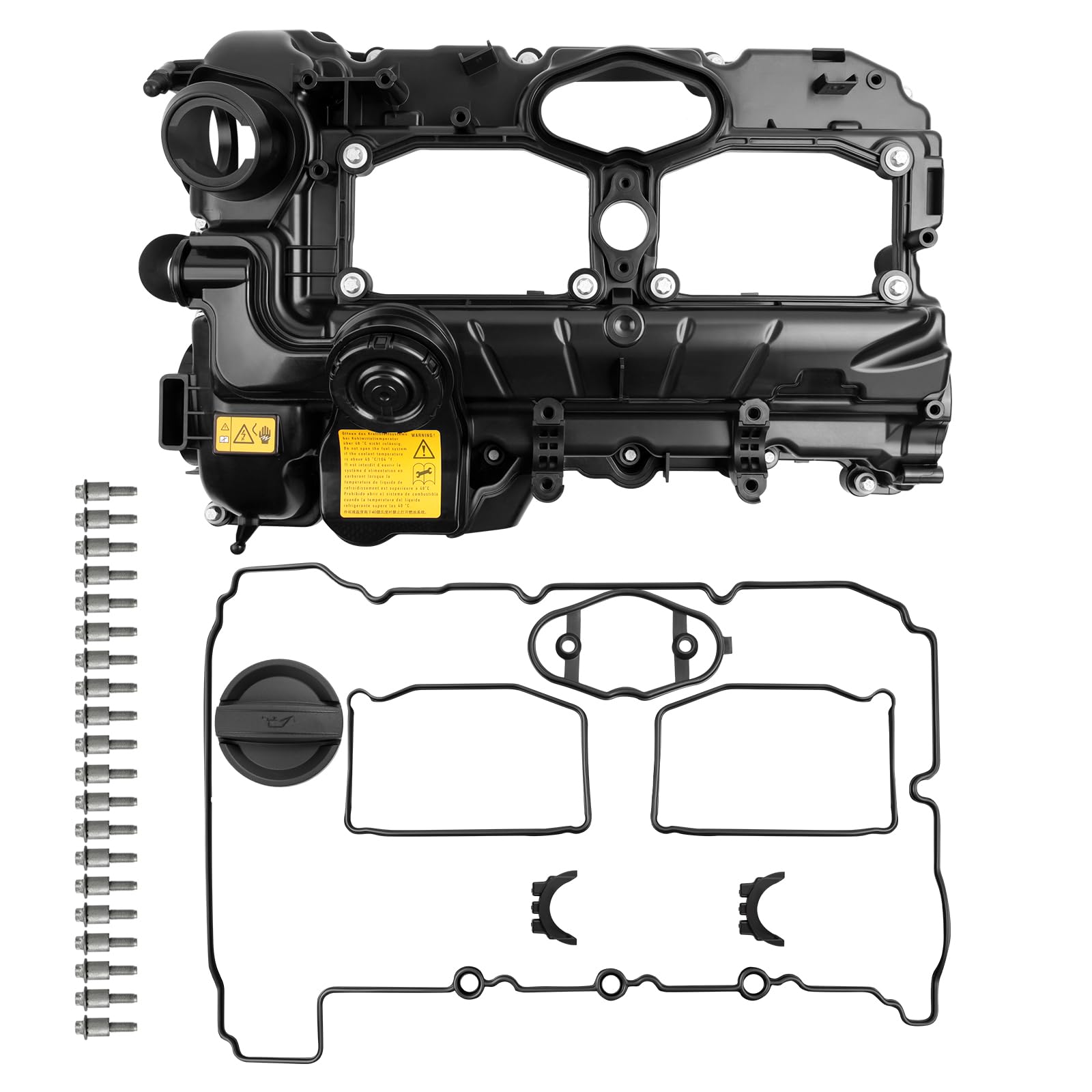 Photo 1 of ***It is used; it is unknown whether any parts are missing, and it is unknown whether it functions 100%.***N20 Engine Valve Cover L4 2.0L with Oil Filler Cap and Gasket and Bolts Compatible with 2012-2018 328i, 228i 320i 428i 528i X1 X3 X4 X5 Z4 (Included