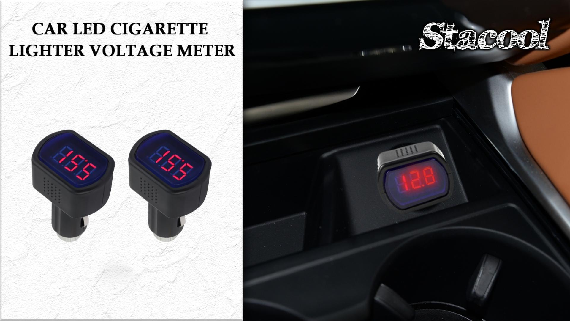 Amazon.com: Car LED Cigarette Lighter Voltage Meter,Digital Display Car  Battery Monitor 12V,Universal Electric Battery Voltage Meter Car  Accessories for Most Cars Trucks SUVs Motorcycles (1PCS) : Automotive