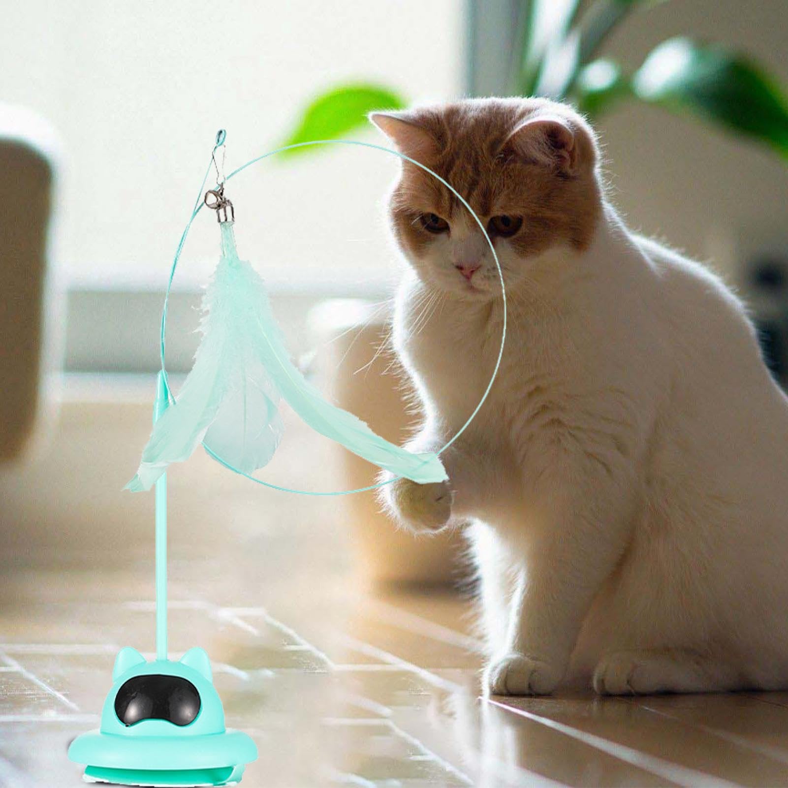 Amazon.co.jp: 猫の羽根ティーザー | 吸盤付きインタラクティブ