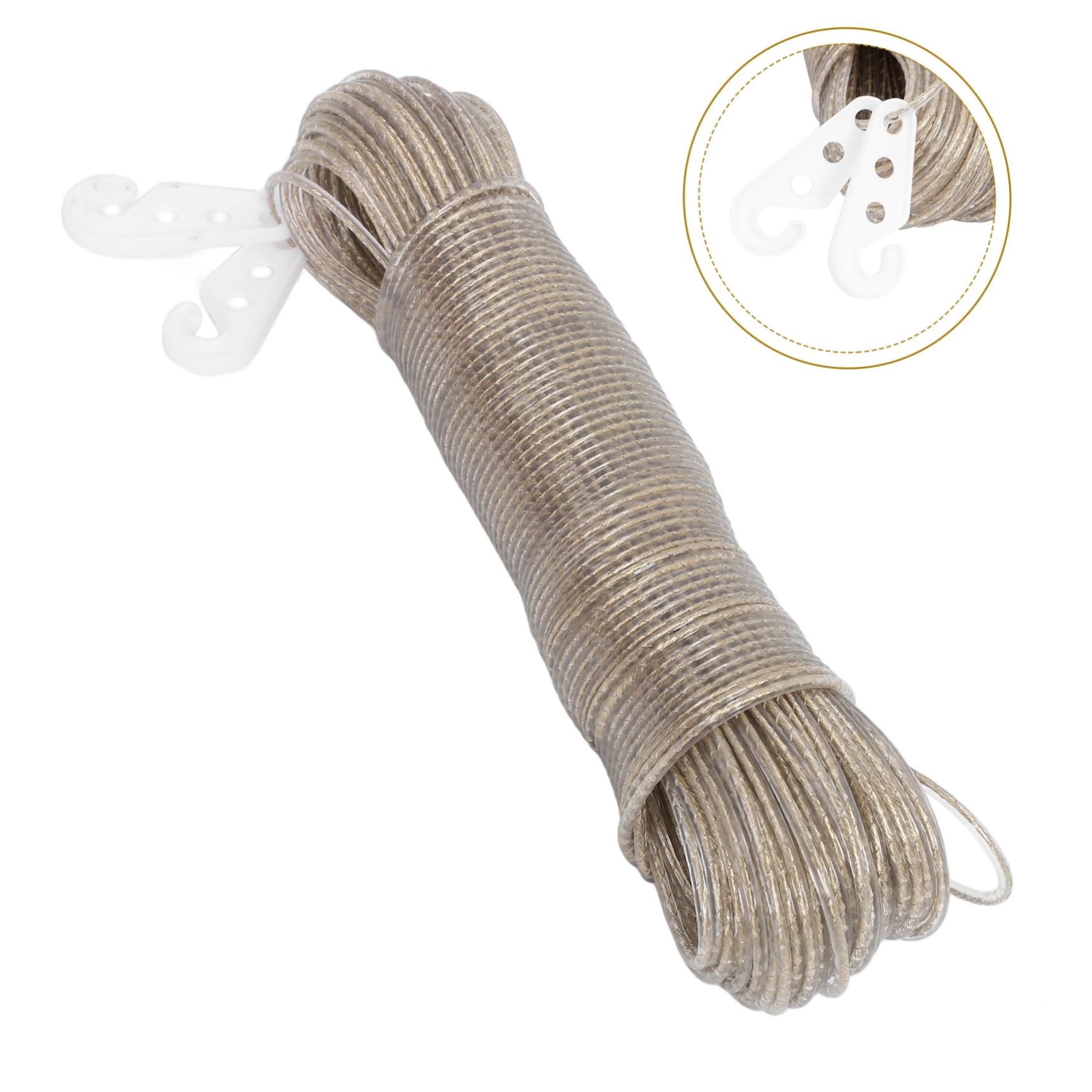 Alipis 3st Robustes Wäscheseil Mit Stahlkern Indoor-wäscheleine Wäscheständer Reisetrocknungs-kleiderseile Modelinie Reisen Wäscheleine Für Den Innenbereich Stahldrahtpvc Transparent