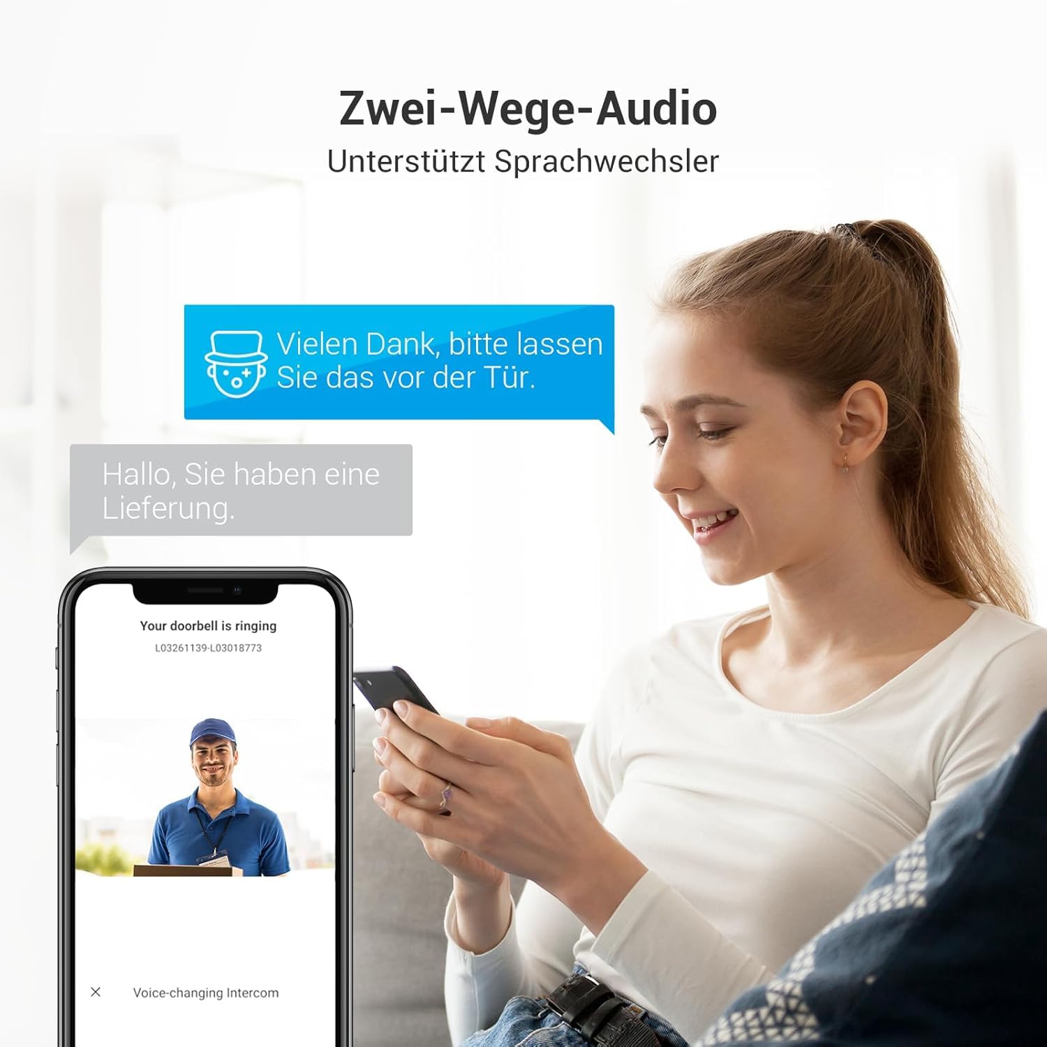 EZVIZ 2K Video Türklingel Kit mit Türsprechanlage & Doppelten 7-Zoll-Farb-Touchscreens, KI Personenerkennung und Zwei-Wege-Audio, Gegensprechanlage mit Türöffner, Dualband-WLAN, HP7 2-Familien-Kit