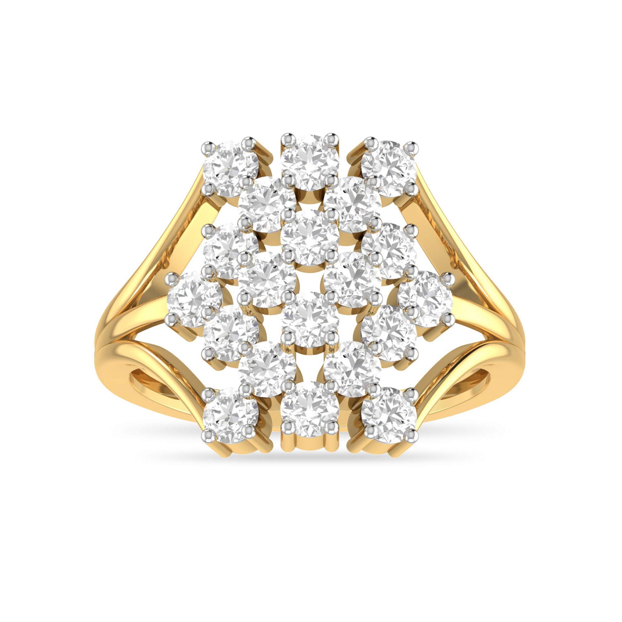 Yellow Gold and Solitaire Ring for Women