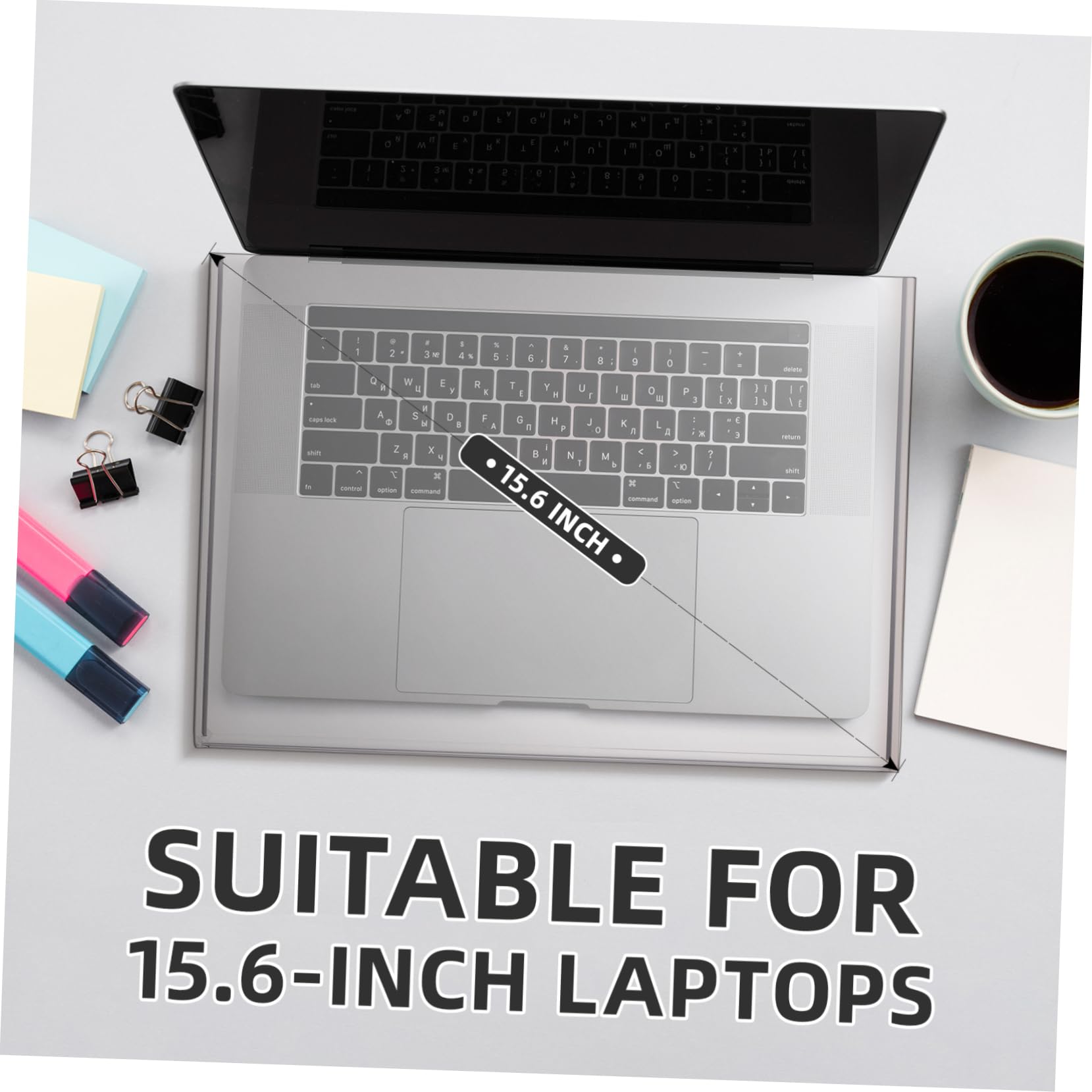 DOITOOL Klare Acryl-Tastaturabdeckung, Anti-Katzenschutz, 15,6 Zoll Laptop-Tastatur, Staubschutz, Computer, transparent, mechanische Laptop-Schutzhülle, 39,9 x 26,4 x 4,1 cm