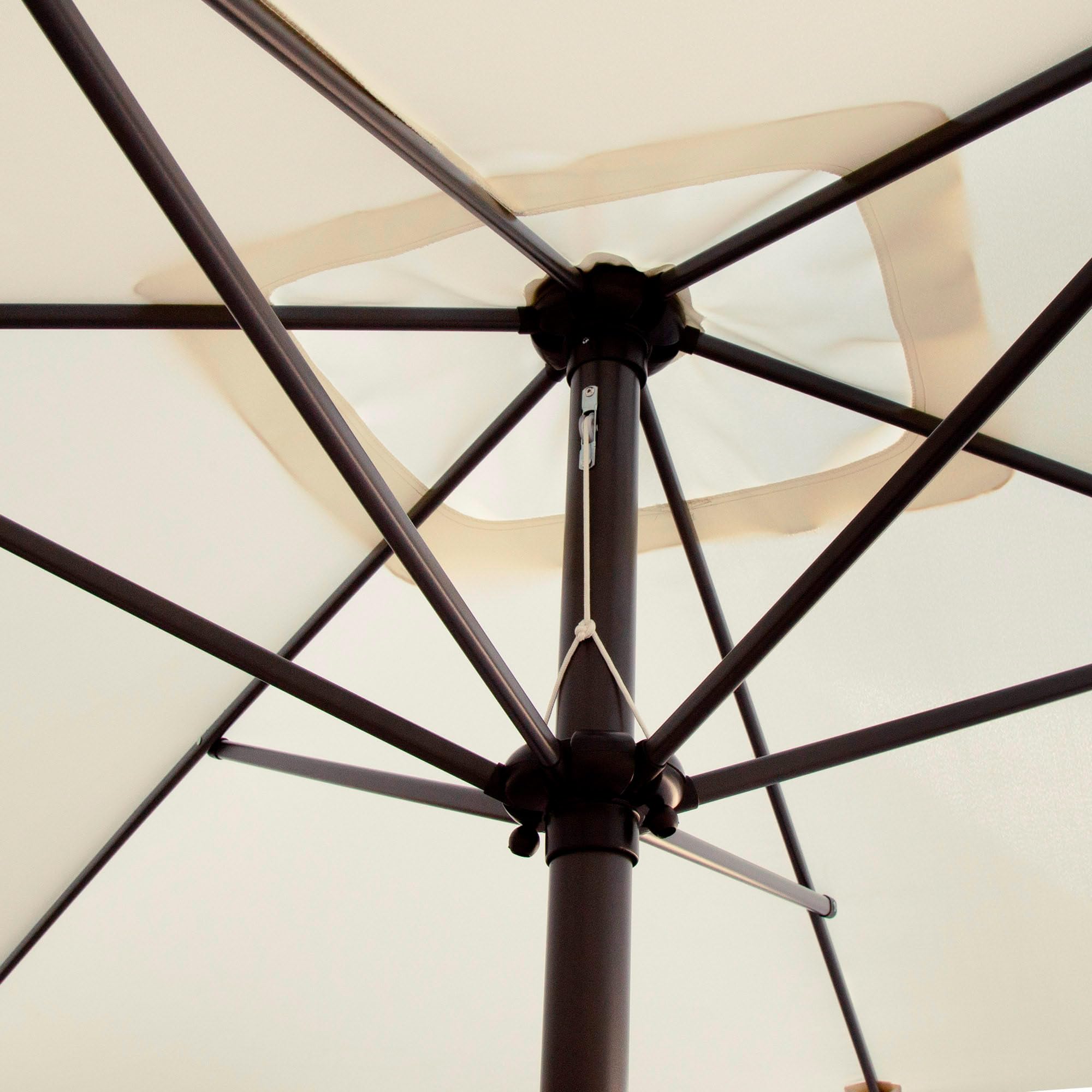 AKTIVE 53877, Sombrilla rectangular, Parasol terraza, Toldo 3x2 m, Sombrilla jardín, color crema, mástil aluminio, 300x200cm