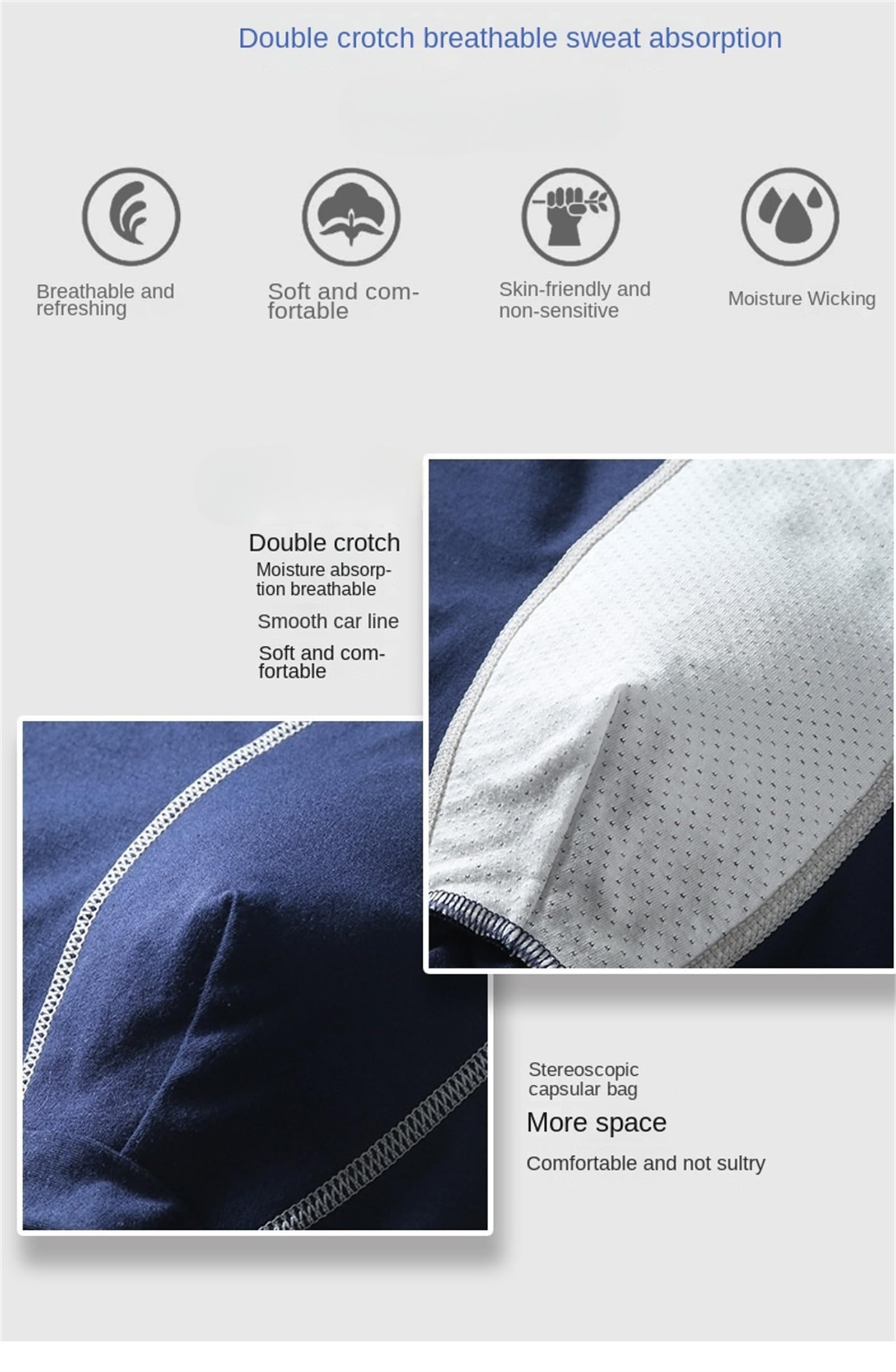 Boxer pour homme ultra absorbant pour incontinence, sous-vêtement absorbant, lavable, confortable, anti-fuite, réutilisable, 5 pièces - A, XL