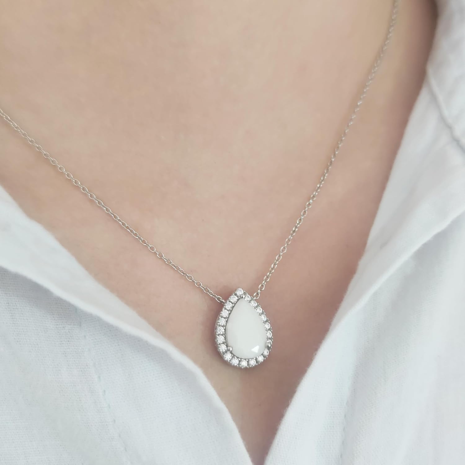 Love Catcher DIY Milk Keepsake Jewelry Making KIT, Sterling Silver Halo Teardrop Milk Memory Necklace/Ring, Mother's Day/Christmas/Birthday Present for Her