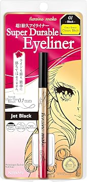 Heroine Make by KissMe Super Durable Eyeliner | Waterproof Liquid Eyeliner | Black Liquid Liner for Long-Lasting Color | Smudge-Proof Formula | Hypoallergenic for Sensitive Eyes | Japanese Makeup
