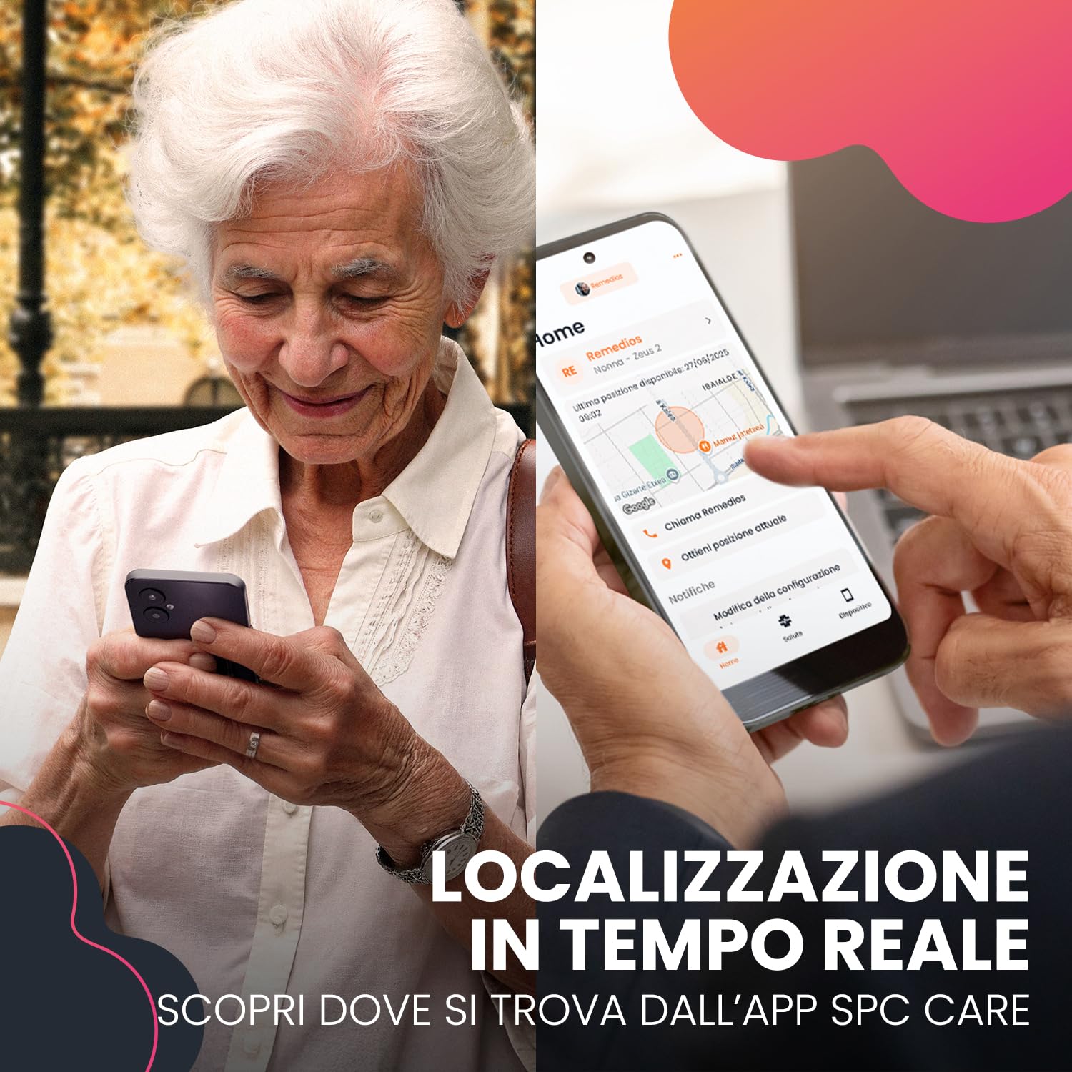 SPC Zeus 2 + Custodia | Smartphone per anziani compatibile con app gestione e localizzazione remota | Modalità facile, pulsanti fisici, icone XXL | 5", Dual Cam, 64GB | Base di ricarica, pulsante SOS