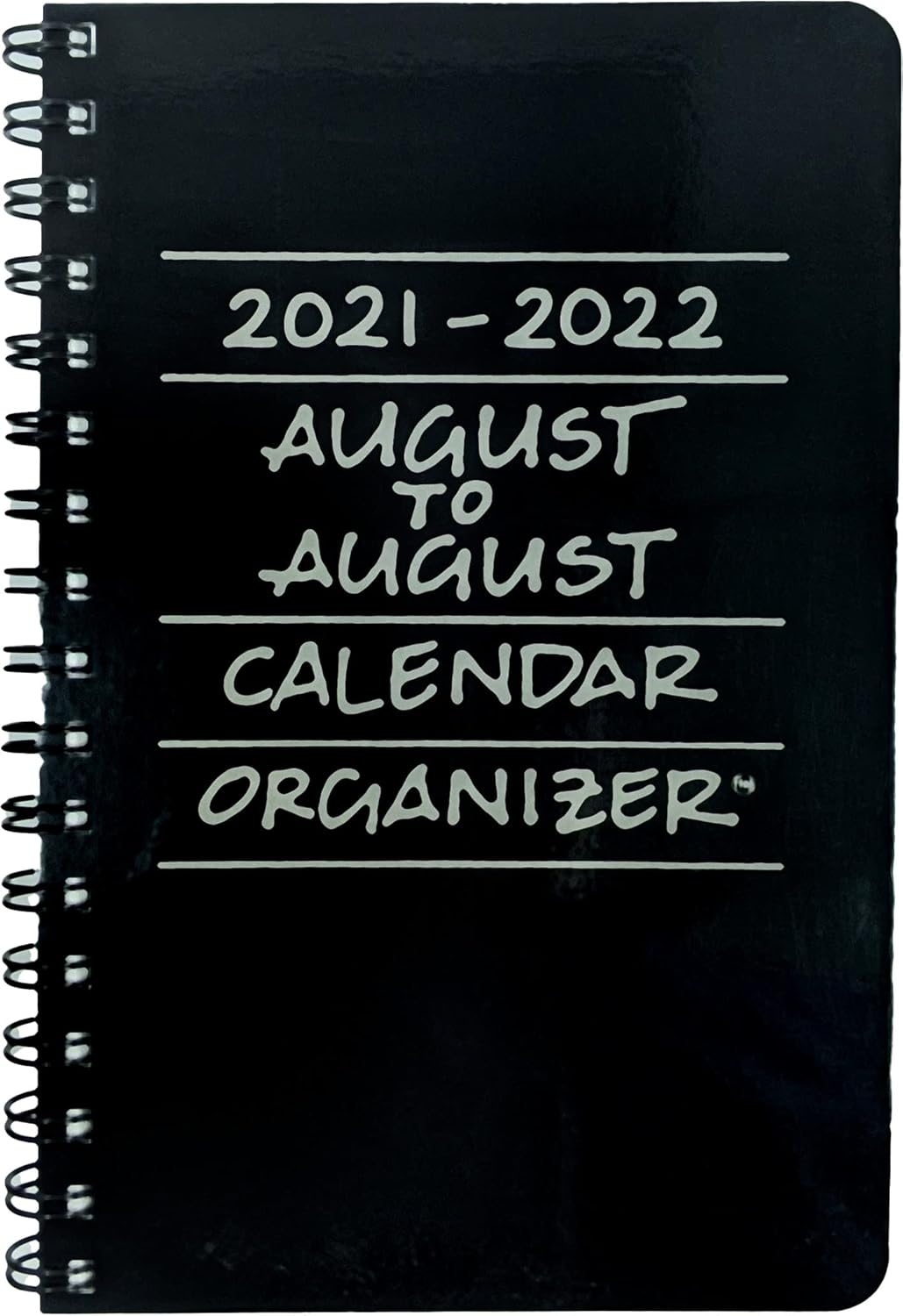 2021-2022 August to August Calendar Organizer - Licorice (Black) : Office Products