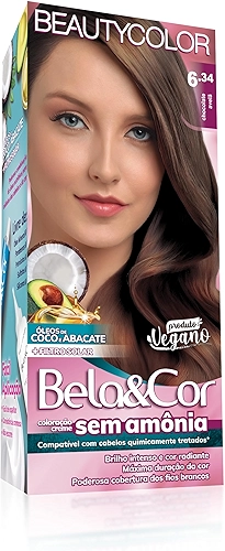 Coloração Bela&Cor Sem Amônia - 6.34 Chocolate Avelã