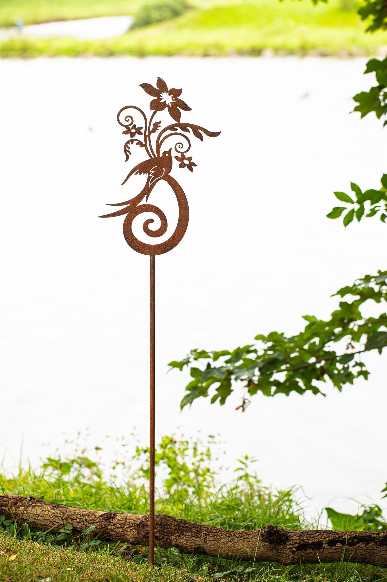 Bornhöft Gartenstecker ‚Paradiesvogel‘ Aus Metall Mit Edelrost – 165 Cm Rustikaler Blickfang Für Beet & Balkon