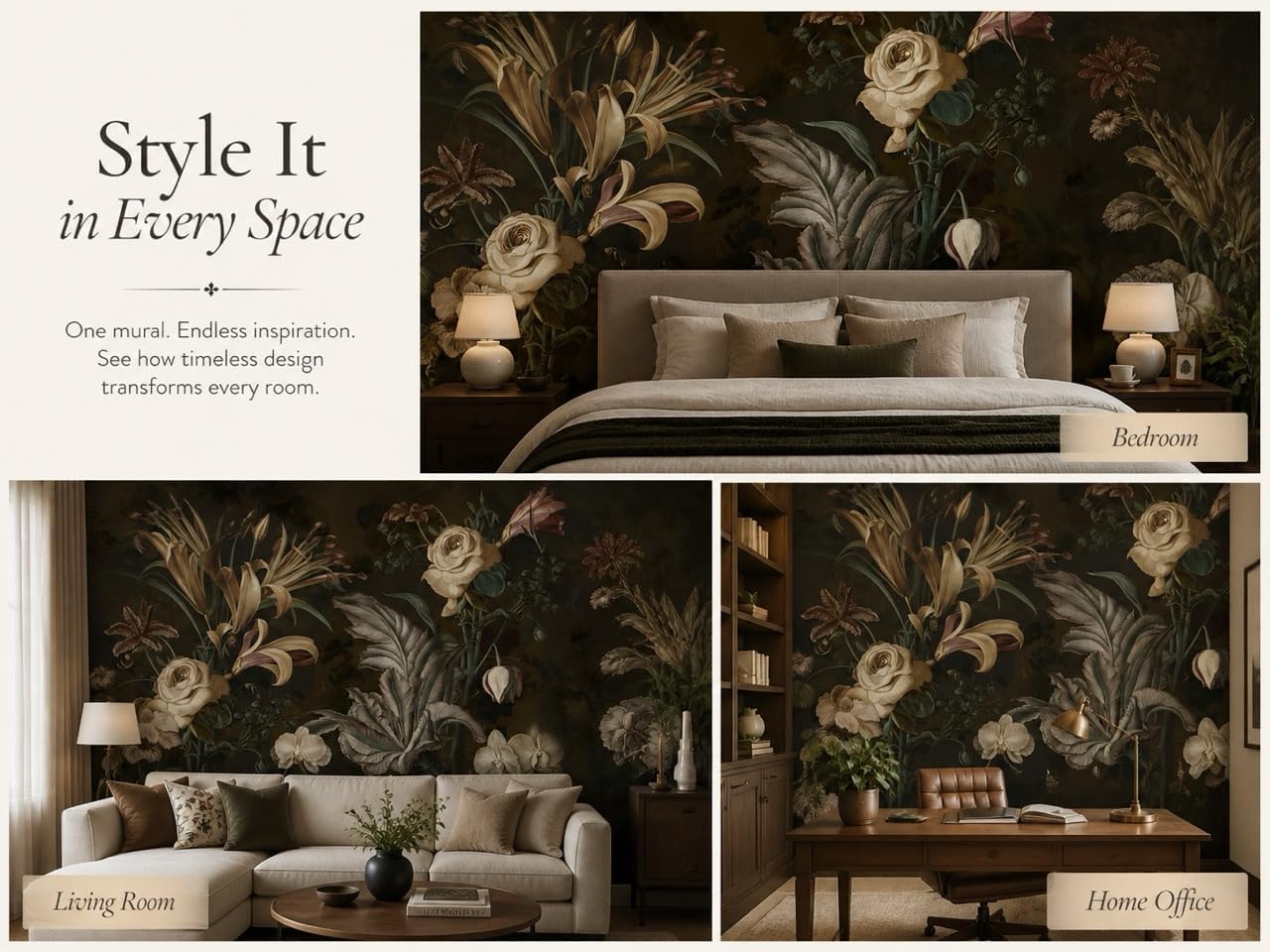 Wall Murals Peel and Stick ，Canvas murals Wallpaper Removable Waterproof Large Wallpaper for Living Room Bedroom (A7, 137×98inch)
