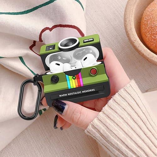 Miniatura 2 de VISOOM Funda retro para AirPods Pro, funda para mujeres y hombres, funda de silicona de moda para Air iPods Pro 2 de 1 generación con kit Cleanner