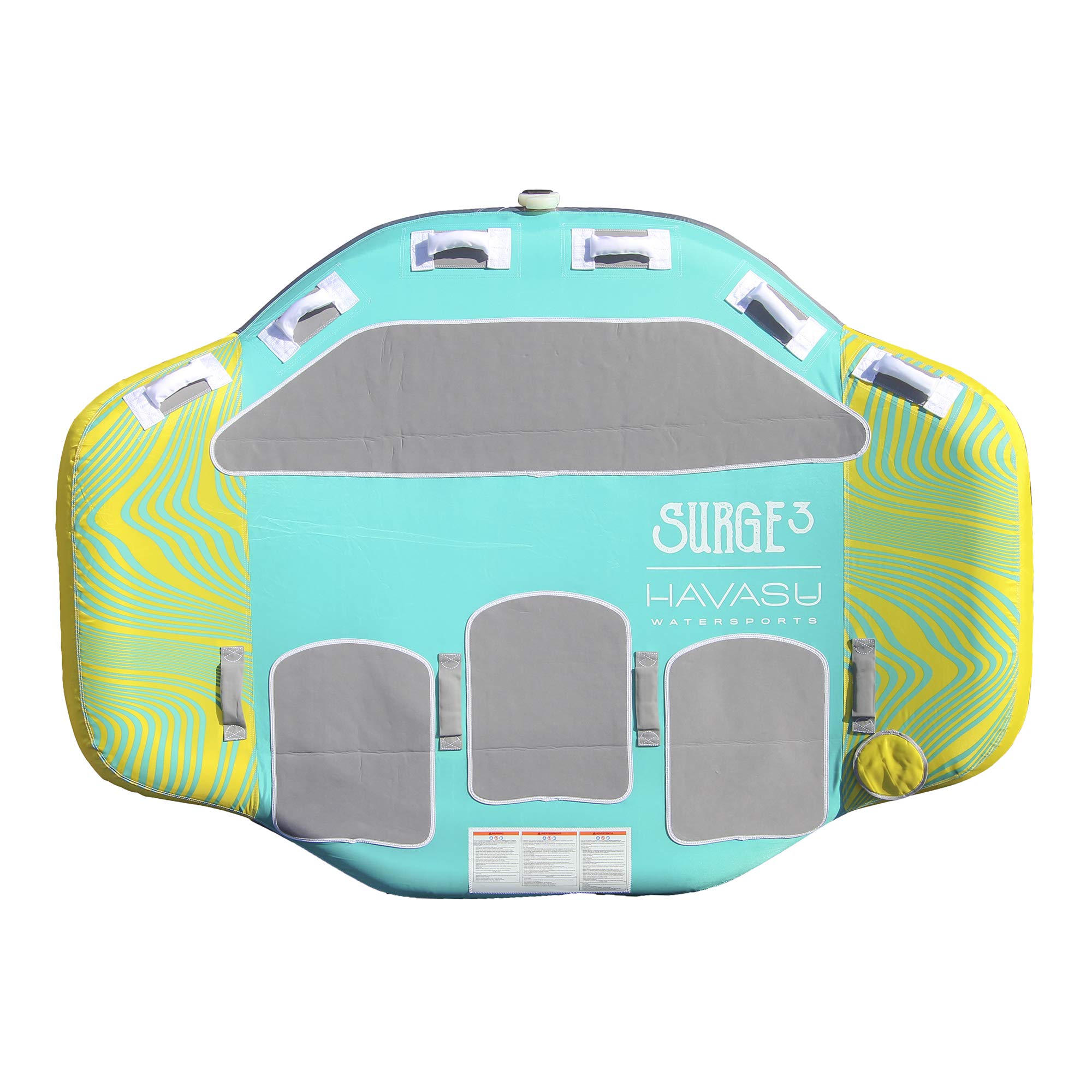 | Surge | 1-3 Rider Towable with 60' WSIA Tube Rope, Inflatable Towable tube, Watersports, Boat Accessories