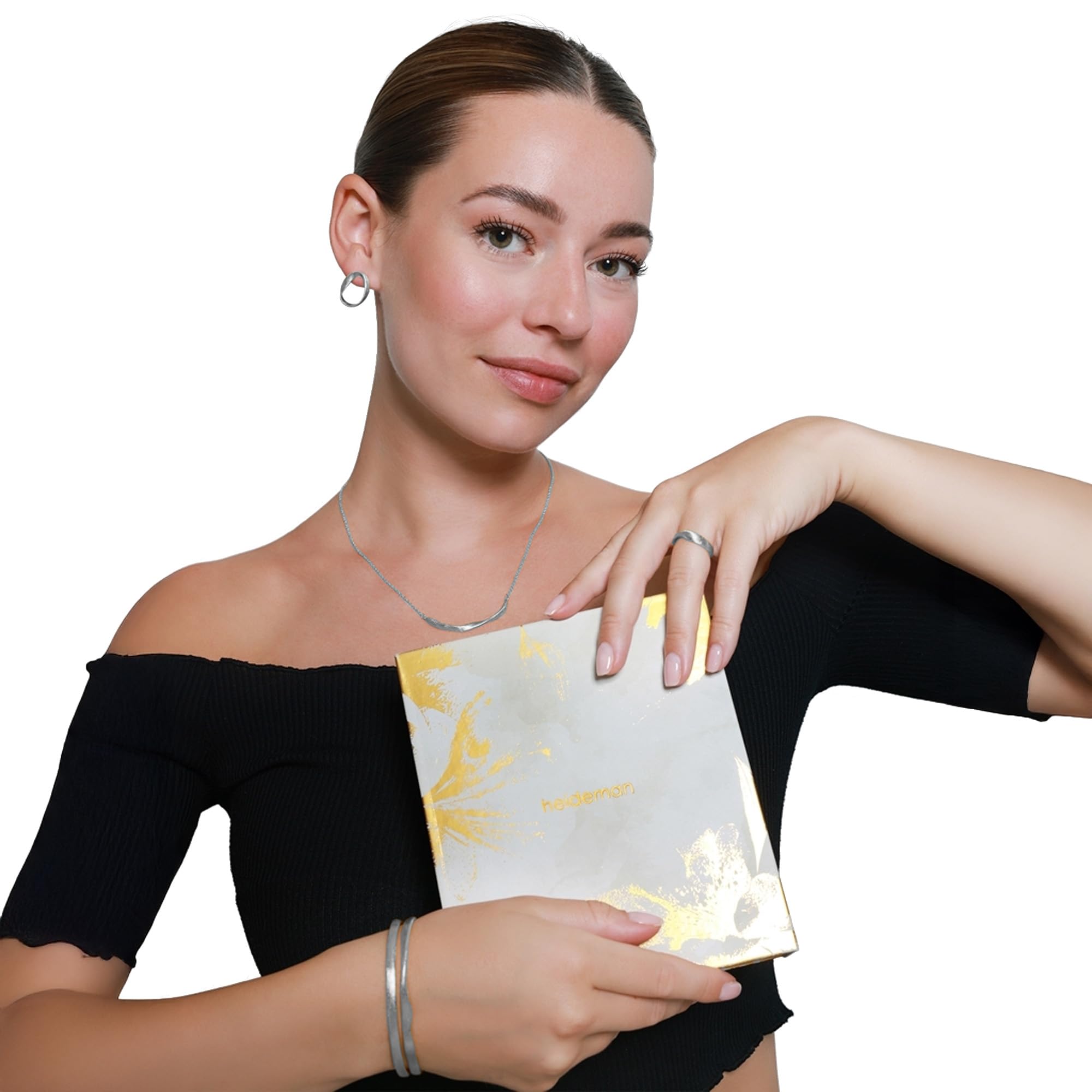 Heideman Adventsbox Fineline Damen 4er Set Silber | Schönes Geschenk für Frauen, Freundin oder Mama, zeitlos, hautfreundlich und alltagstauglich zu tragen