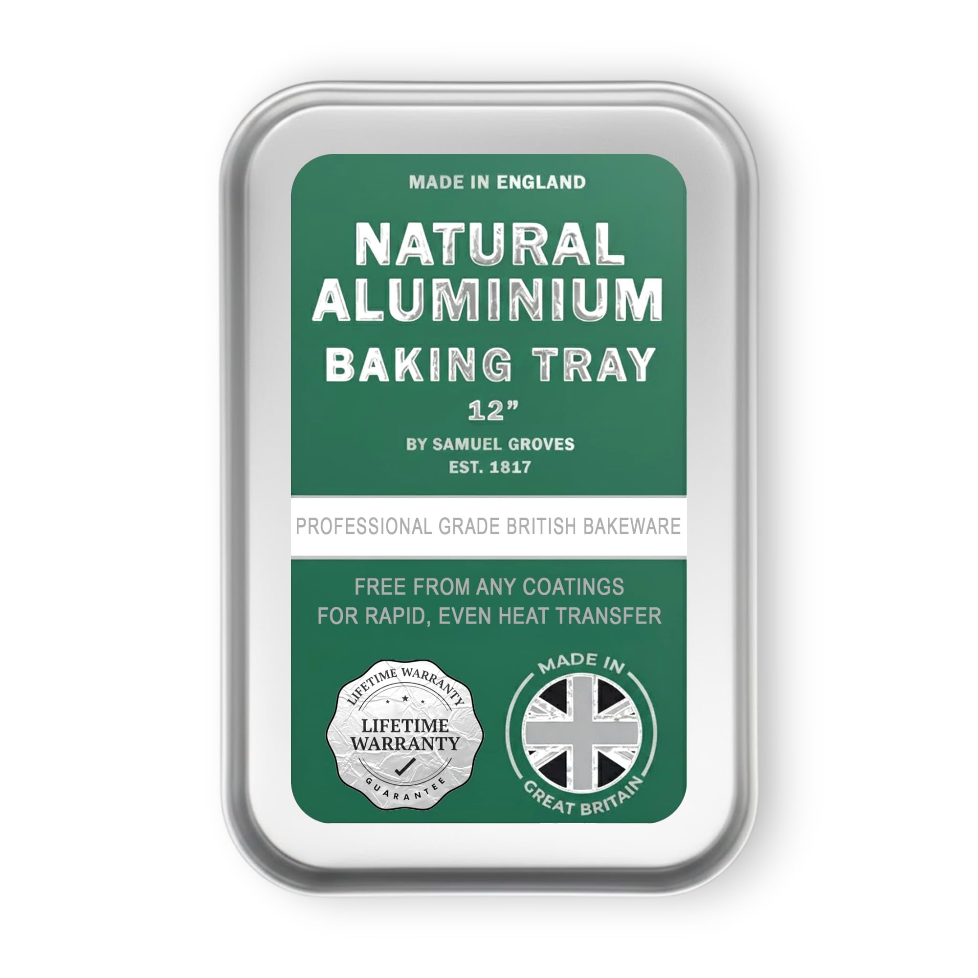 Samuel Groves Made in England 1817 Aluminium Baking Tray (318 X 216 X 19 mm)
