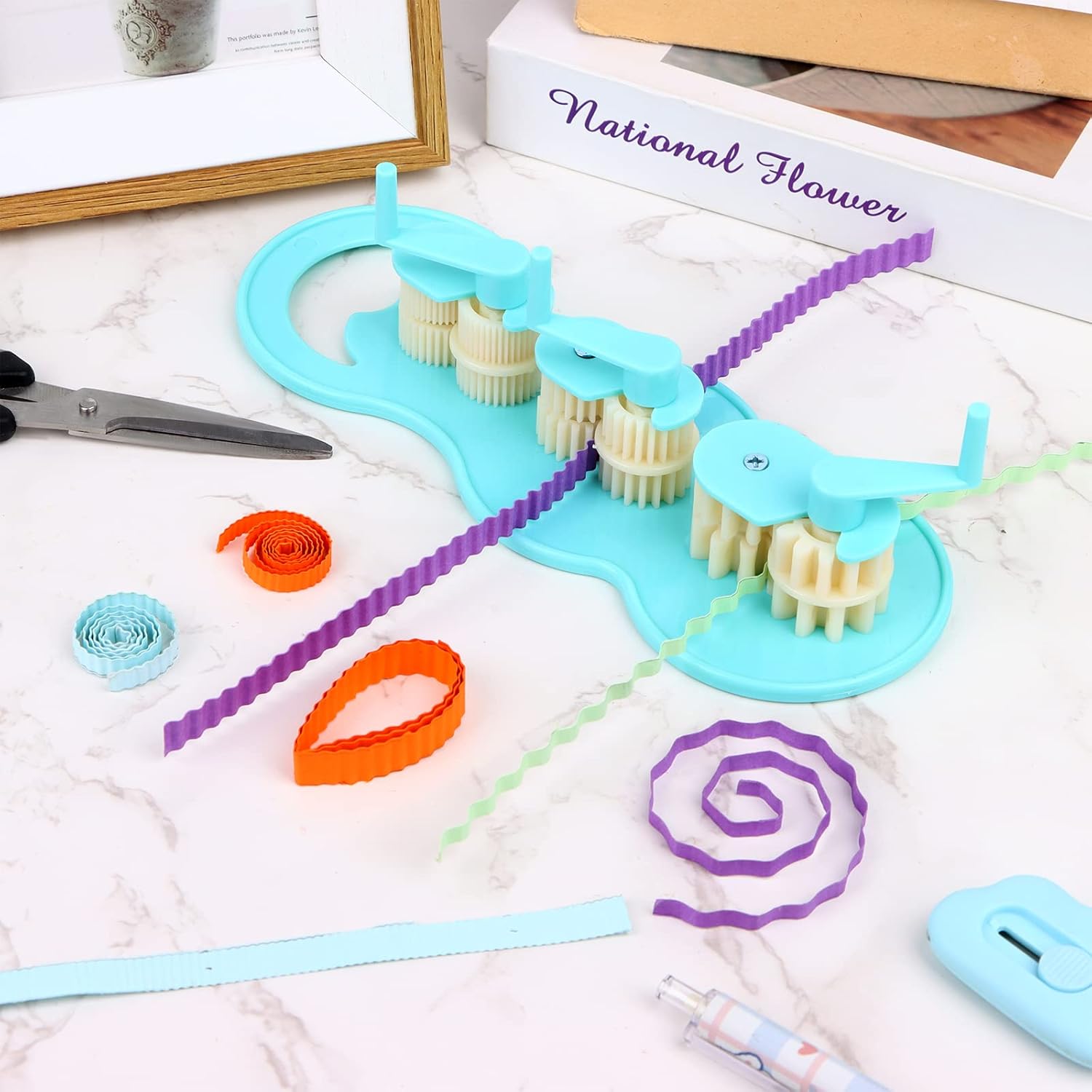 HONGTIAN 1 Pcs Paper Crimper, Wave Shaper Making Tool, Quilling Papercraft Origami Craft DIY Supplies